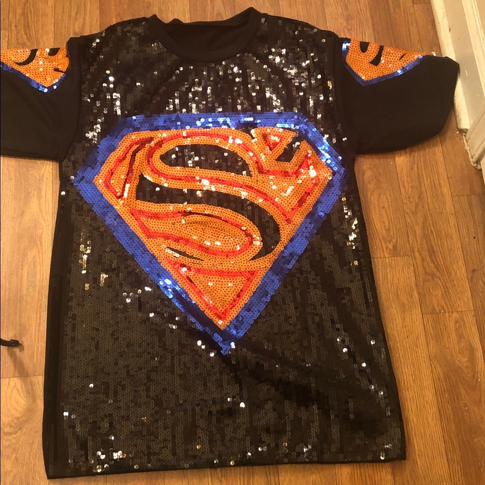 Sequin Superhero Logo Dress.Hey Super WomanThis Ones for you! Great for parties